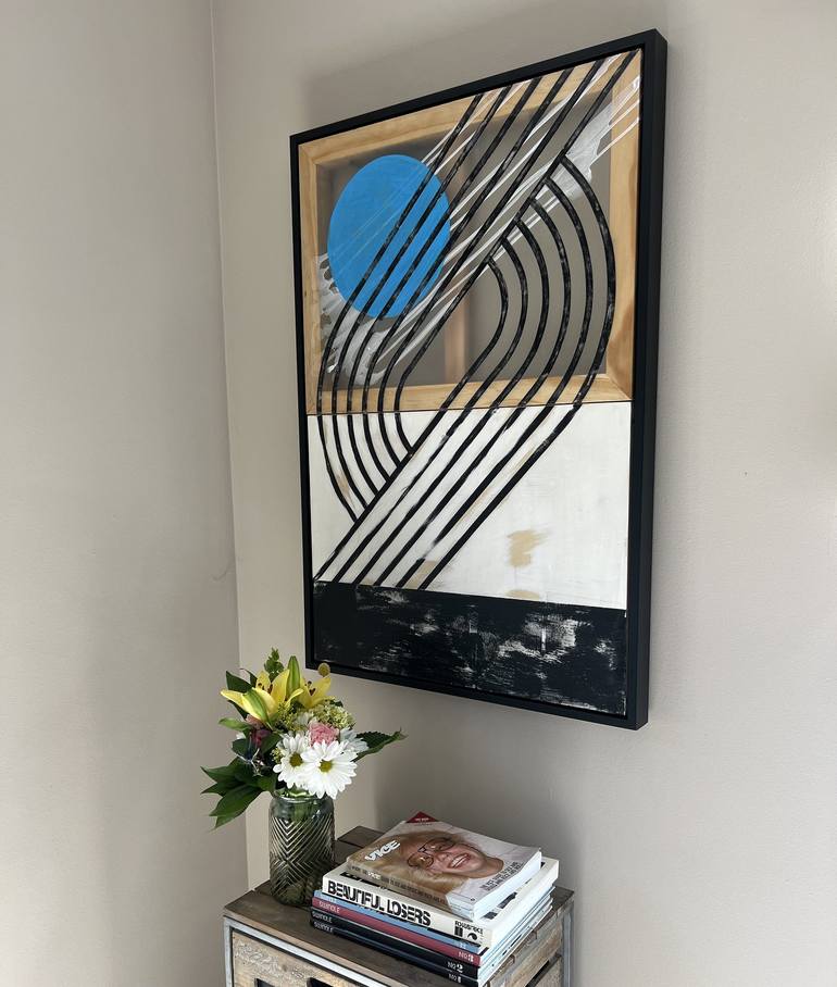 Original Abstract Geometric Painting by John Hudson