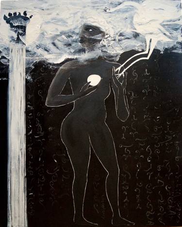 Original Figurative Classical mythology Paintings by Laurie Goodhart