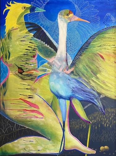 Saatchi Art Artist Laurie Goodhart; Paintings, “Earth And Air, Avian” #art