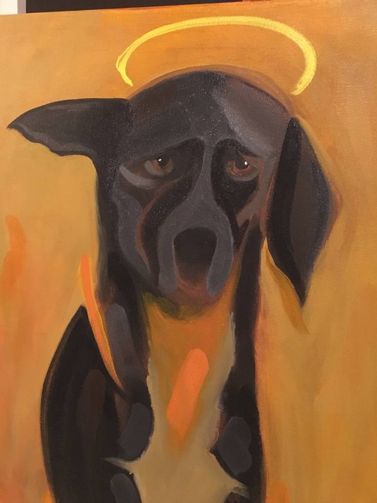 Original Figurative Dogs Painting by Diego Besozzi