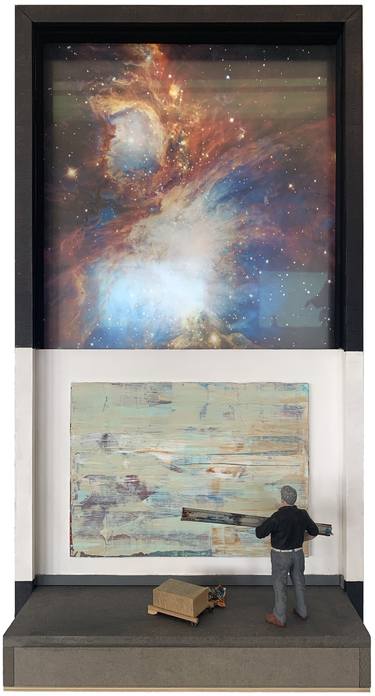 Original Figurative Outer Space Collage by Samuel Sander