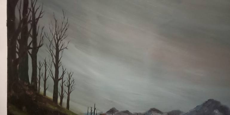 Original Impressionism Landscape Painting by Jatin Chatterjee