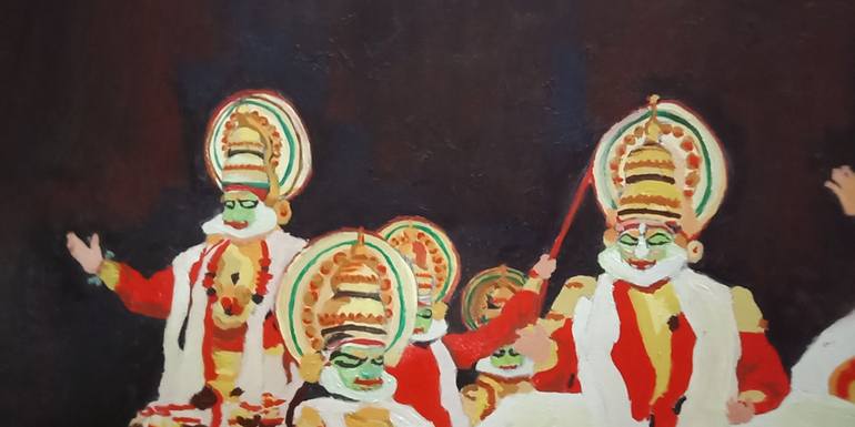 Original Impressionism Pop Culture/Celebrity Painting by Jatin Chatterjee