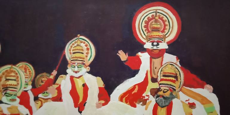 Original Impressionism Pop Culture/Celebrity Painting by Jatin Chatterjee