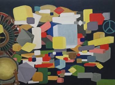 Original Abstract Geometric Paintings by Jatin Chatterjee