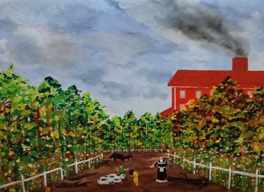 Original Landscape Painting by Jatin Chatterjee