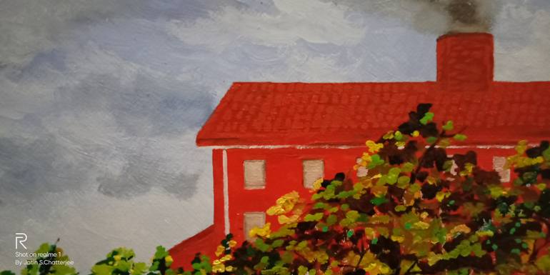 Original Impressionism Landscape Painting by Jatin Chatterjee