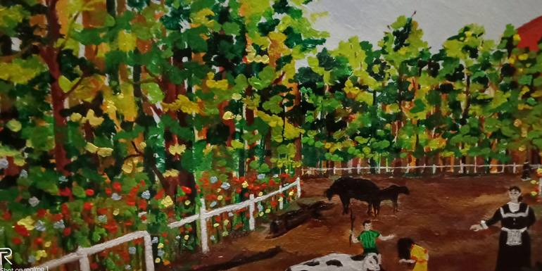 Original Impressionism Landscape Painting by Jatin Chatterjee