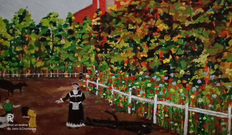 Original Impressionism Landscape Painting by Jatin Chatterjee