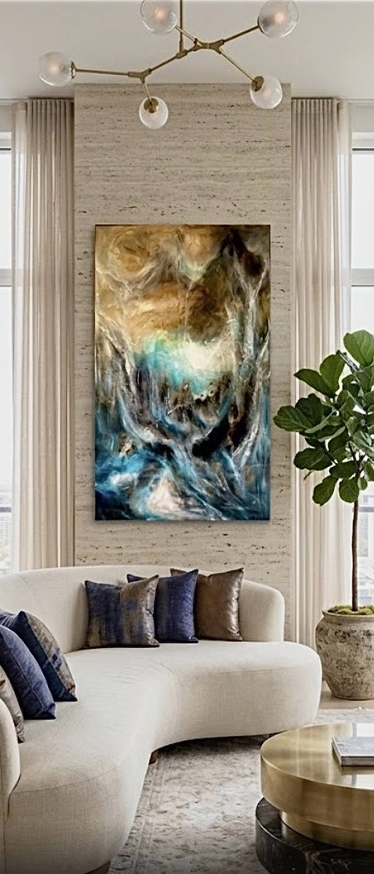 Original Abstract Expressionism Abstract Painting by Connie Song