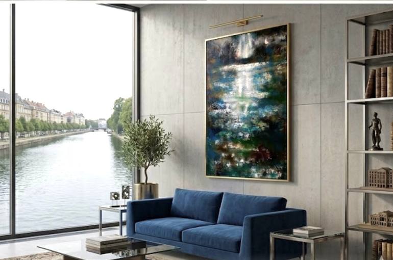 Original Abstract Expressionism Abstract Painting by Connie Song