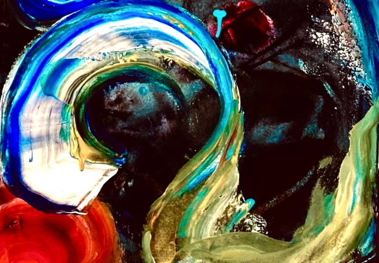Original Abstract Expressionism Abstract Painting by Connie Song