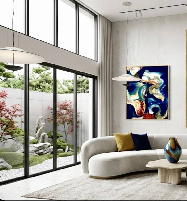 Original Abstract Expressionism Abstract Painting by Connie Song