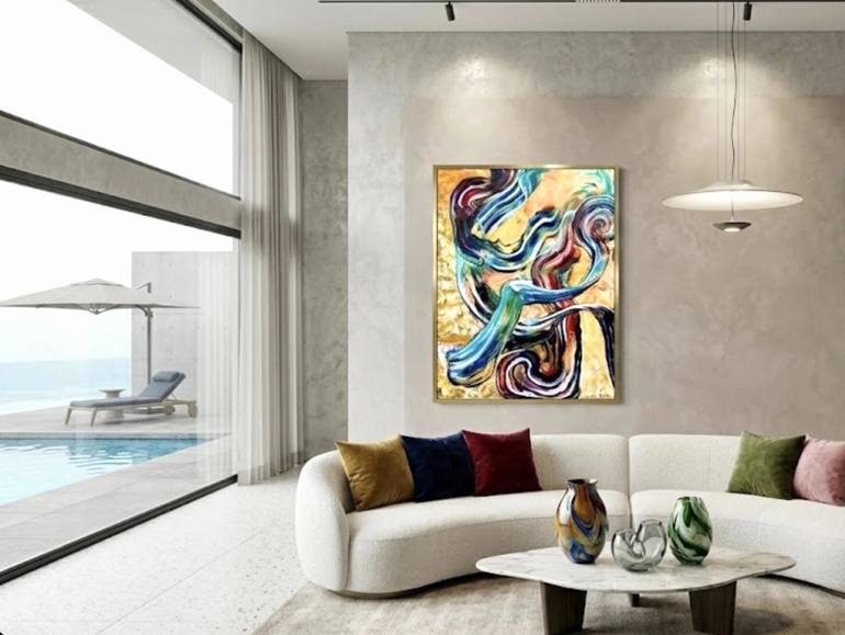 Original Abstract Expressionism Abstract Painting by Connie Song
