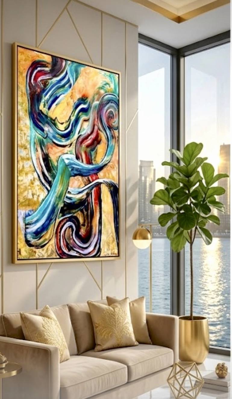 Original Abstract Expressionism Abstract Painting by Connie Song