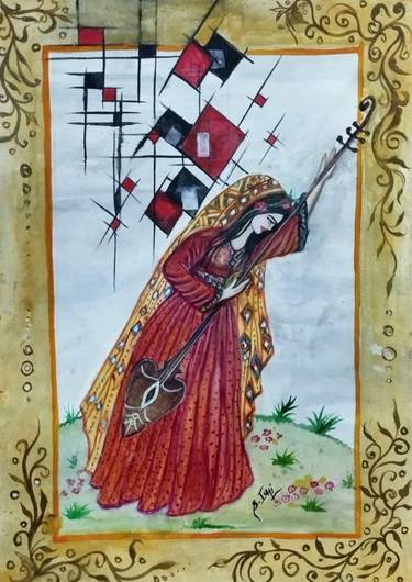 Original Realism Women Mixed Media by Syeda Ishrat