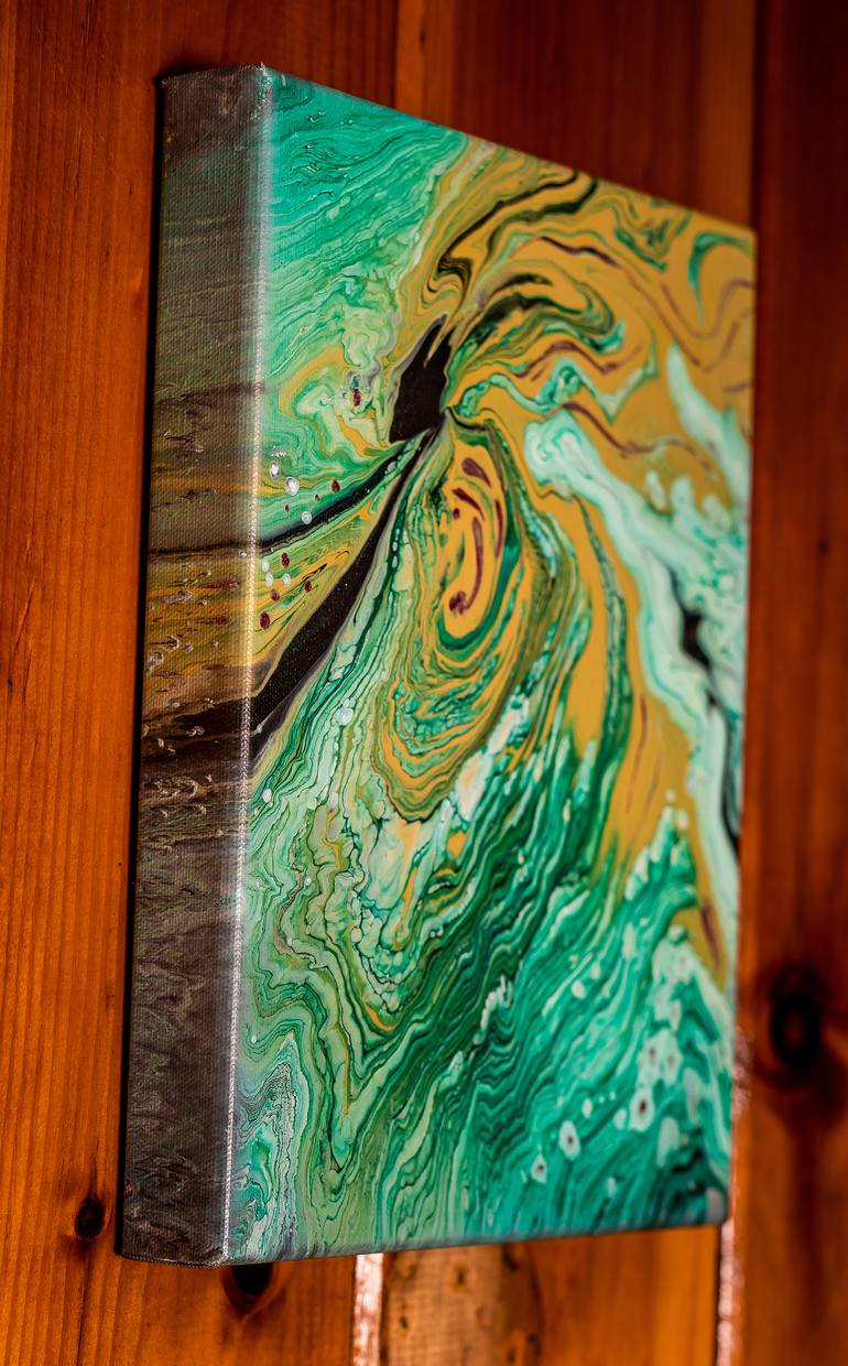 Original Fluid Art Abstract Painting by Mónica Pagnini