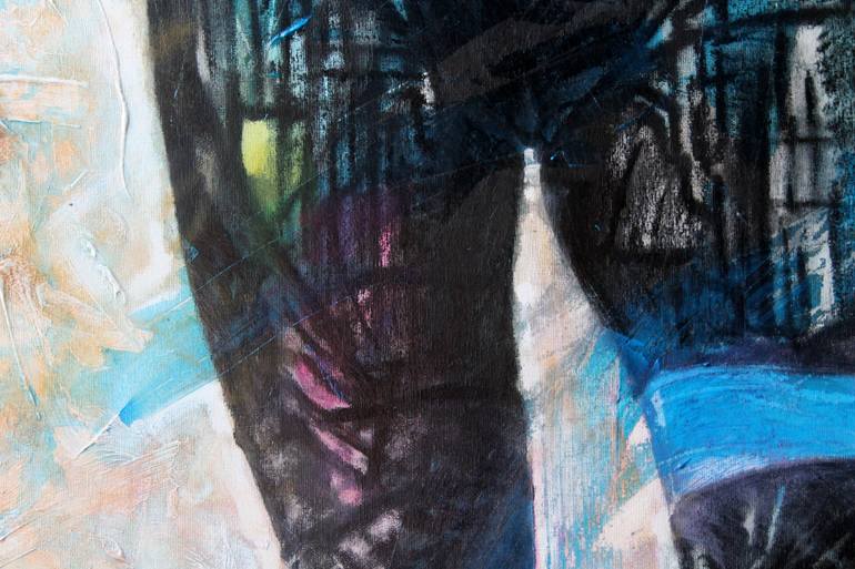 Original Figurative People Painting by Yalili Mora