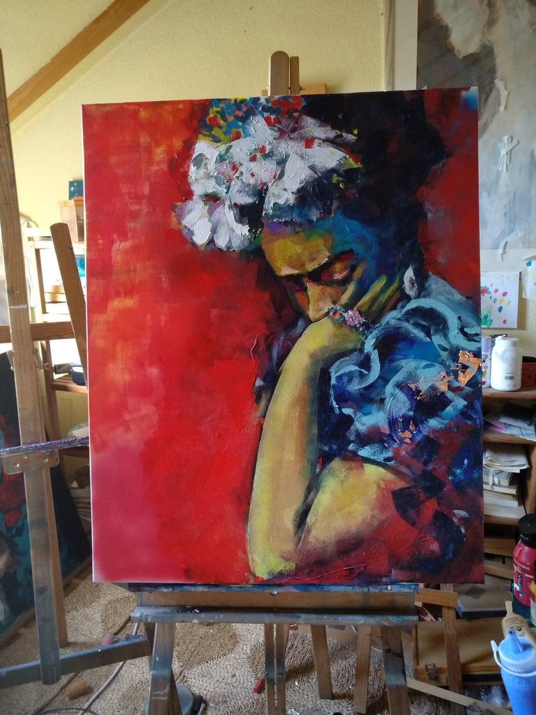 Original Figurative People Painting by Marina Del Pozo