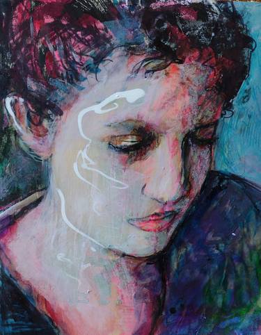 Original Figurative Portrait Paintings by marina del pozo