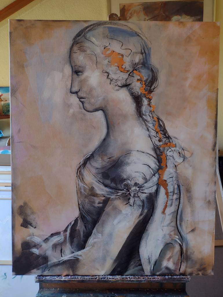 Original Figurative Women Painting by marina del pozo