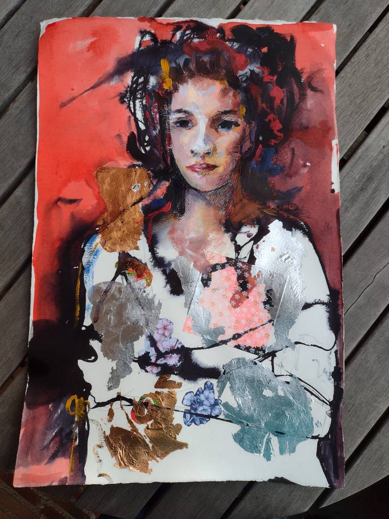 Original Figurative Women Painting by Marina Del Pozo