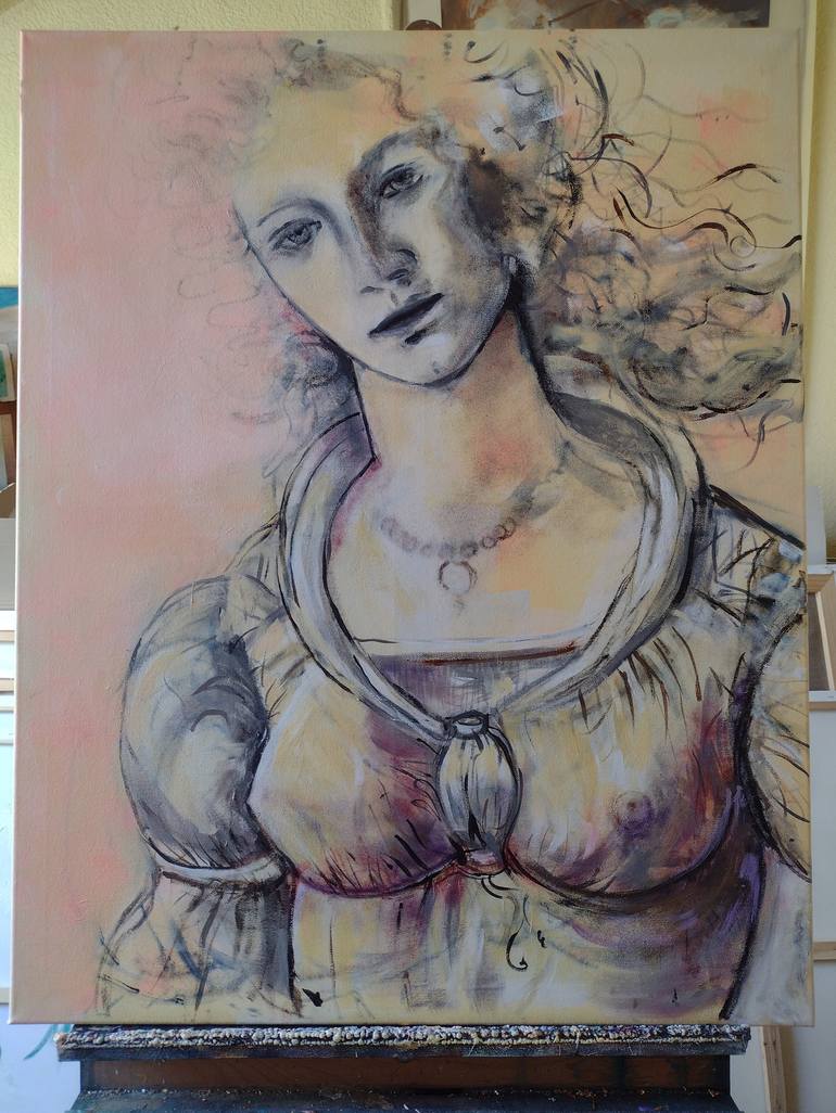 Original Figurative Portrait Painting by marina del pozo