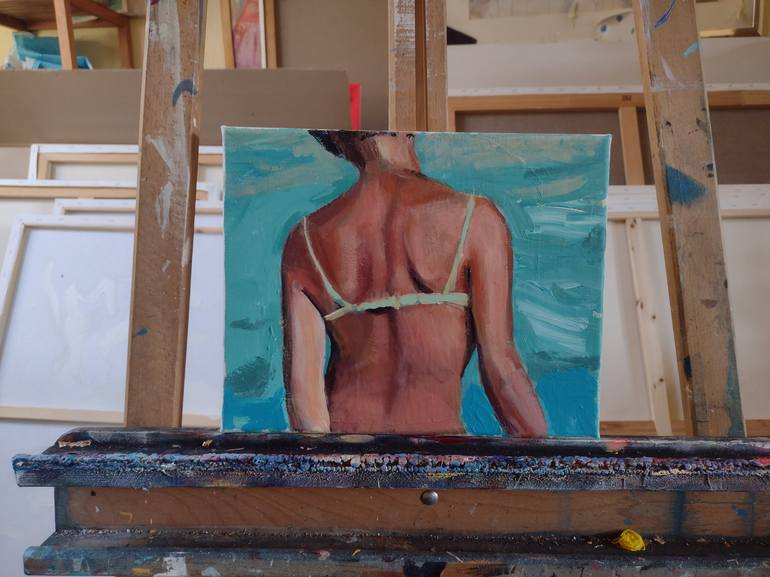 Original Figurative Portrait Painting by marina del pozo