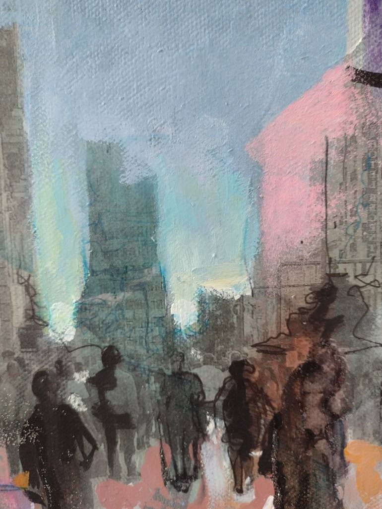 Original Figurative Cities Painting by marina del pozo