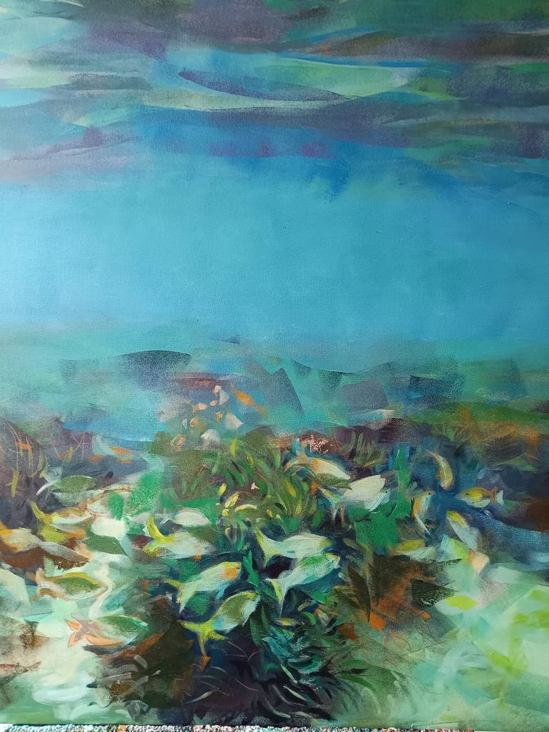 Original Figurative Seascape Painting by Marina Del Pozo
