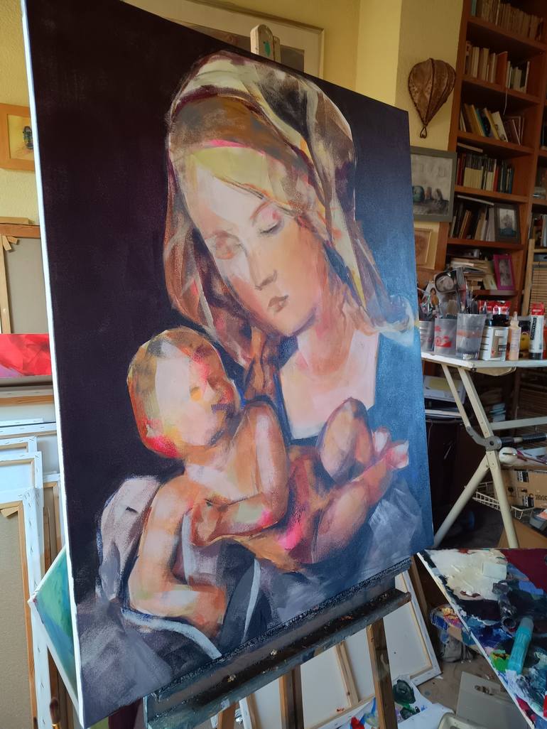 Original Figurative Portrait Painting by marina del pozo