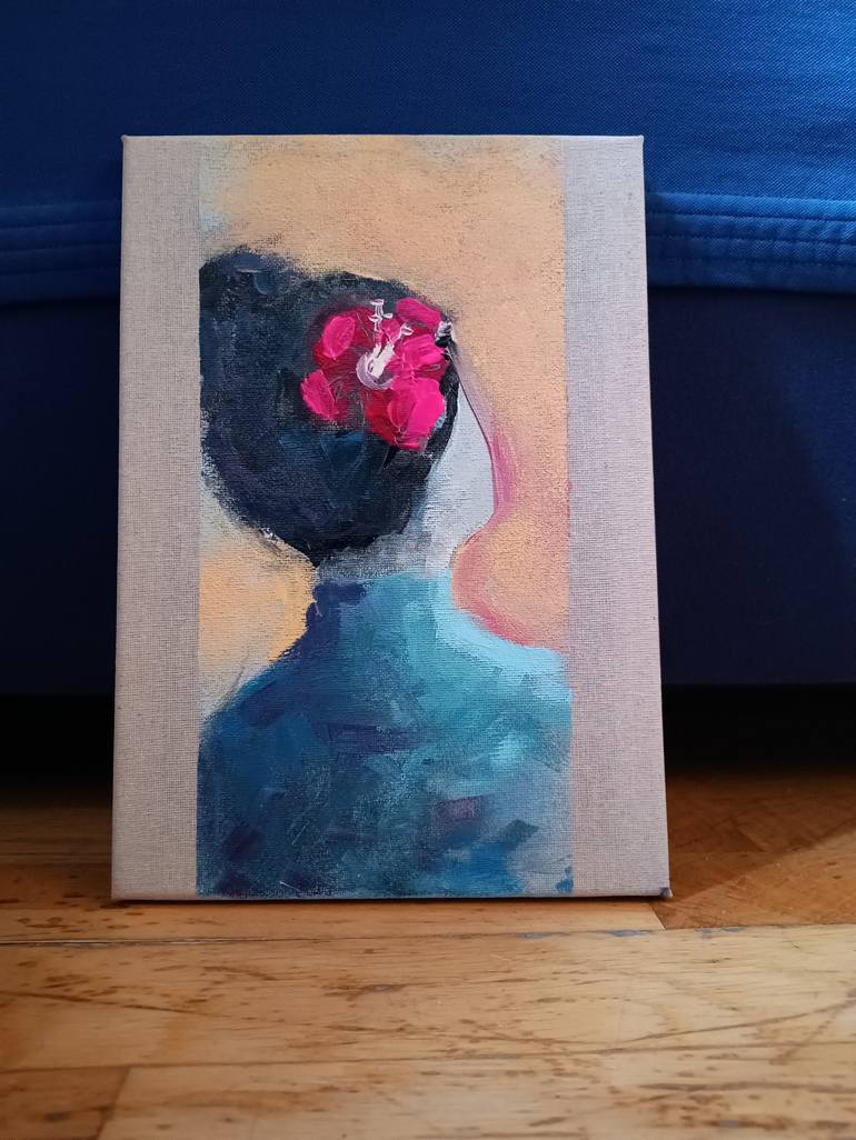 Original Portrait Painting by marina del pozo