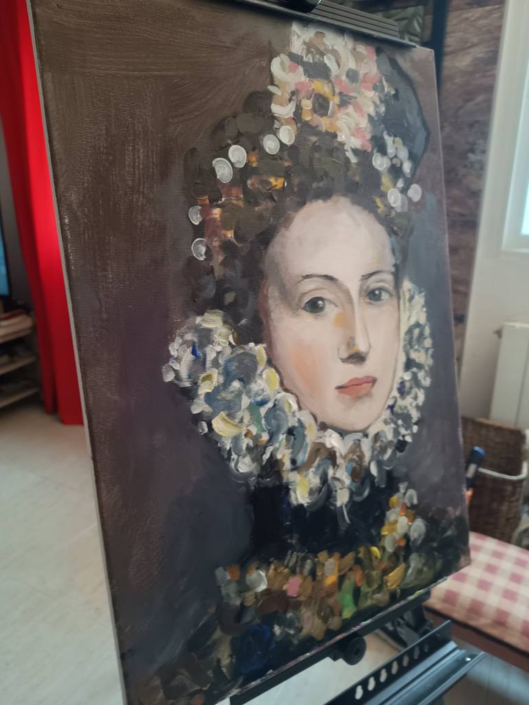 Original Portrait Painting by marina del pozo