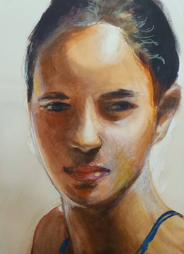 Print of People Paintings by marina del pozo