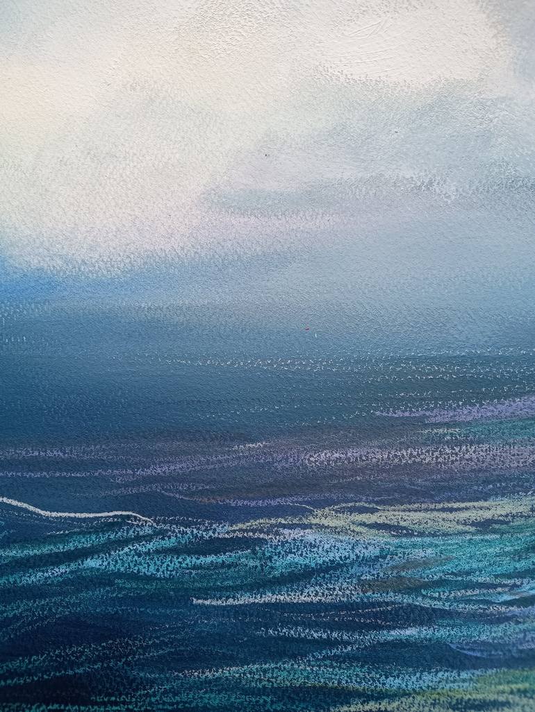 Original Seascape Drawing by marina del pozo