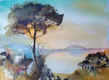 Original Figurative Landscape Drawings by marina del pozo