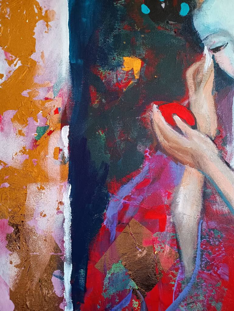 Original Figurative Women Painting by marina del pozo