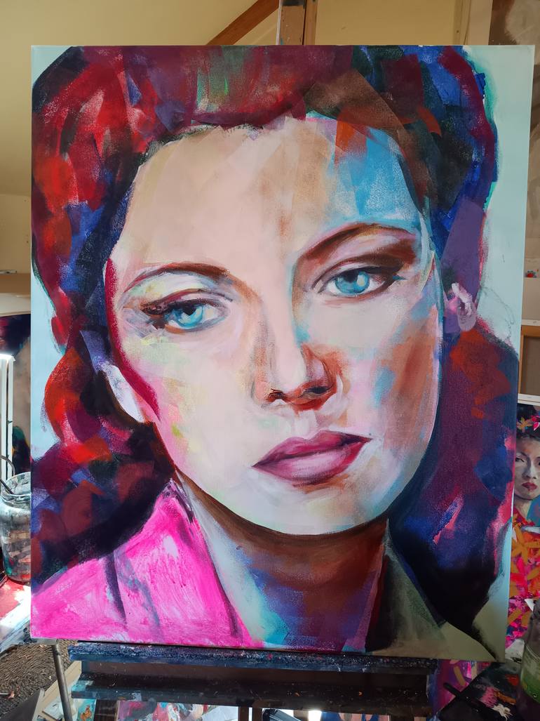 Original Portraiture Women Painting by Marina Del Pozo