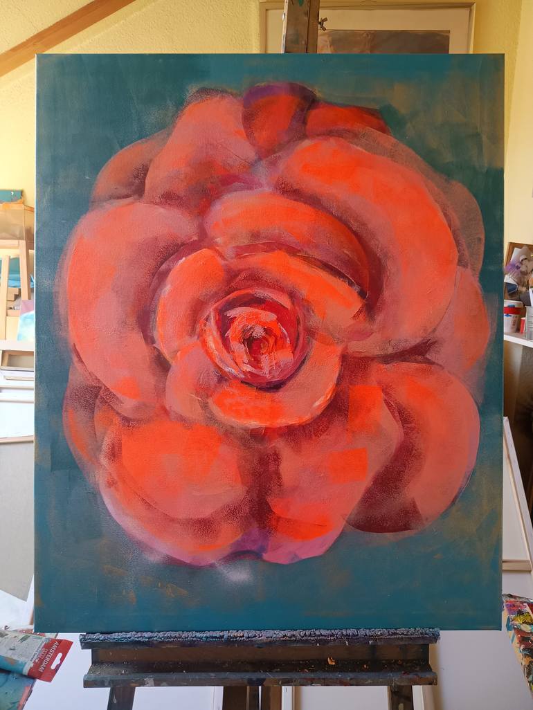 Original Figurative Floral Painting by marina del pozo