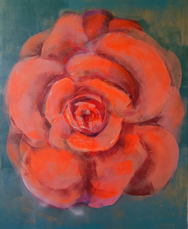 Original Figurative Floral Painting by marina del pozo