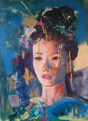 Original Portraiture Women Painting by Marina Del Pozo