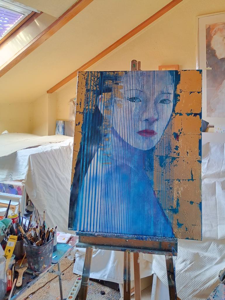 Original Portraiture Women Painting by Marina Del Pozo