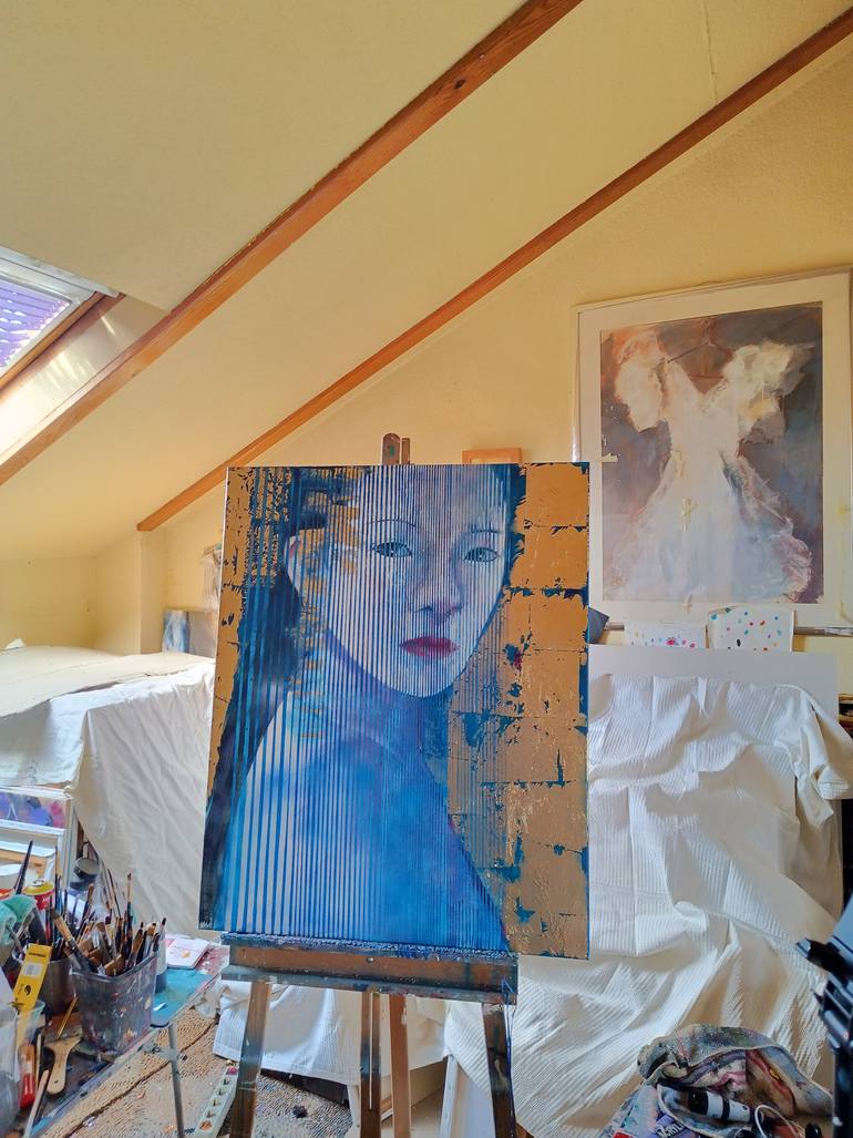 Original Portraiture Women Painting by Marina Del Pozo