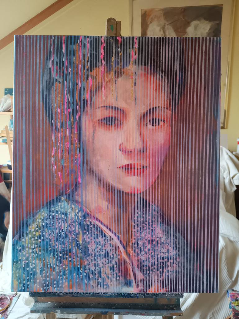 Original Portraiture Women Painting by Marina Del Pozo