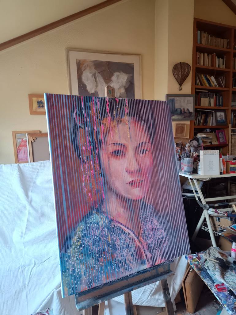 Original Portraiture Women Painting by Marina Del Pozo