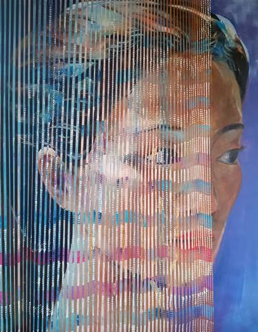Original Portraiture Patterns Paintings by Marina Del Pozo