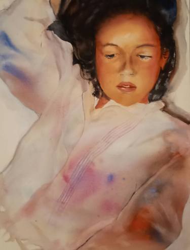 Original Portraiture Women Painting by Marina Del Pozo