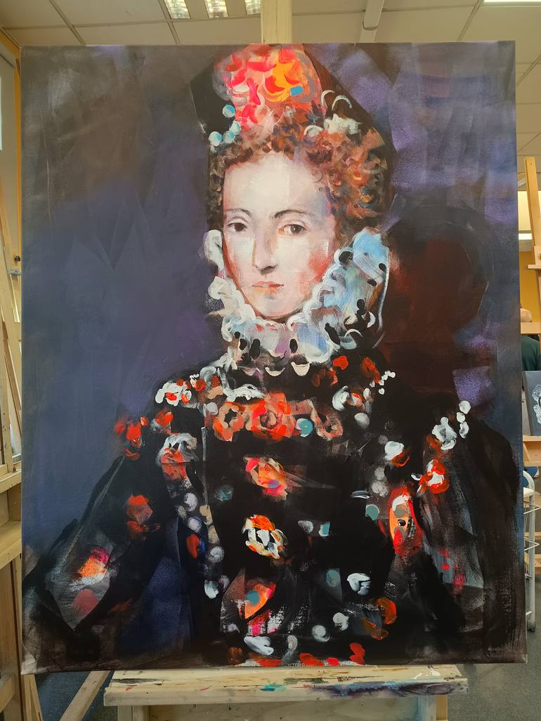 Original Portraiture Women Painting by Marina Del Pozo