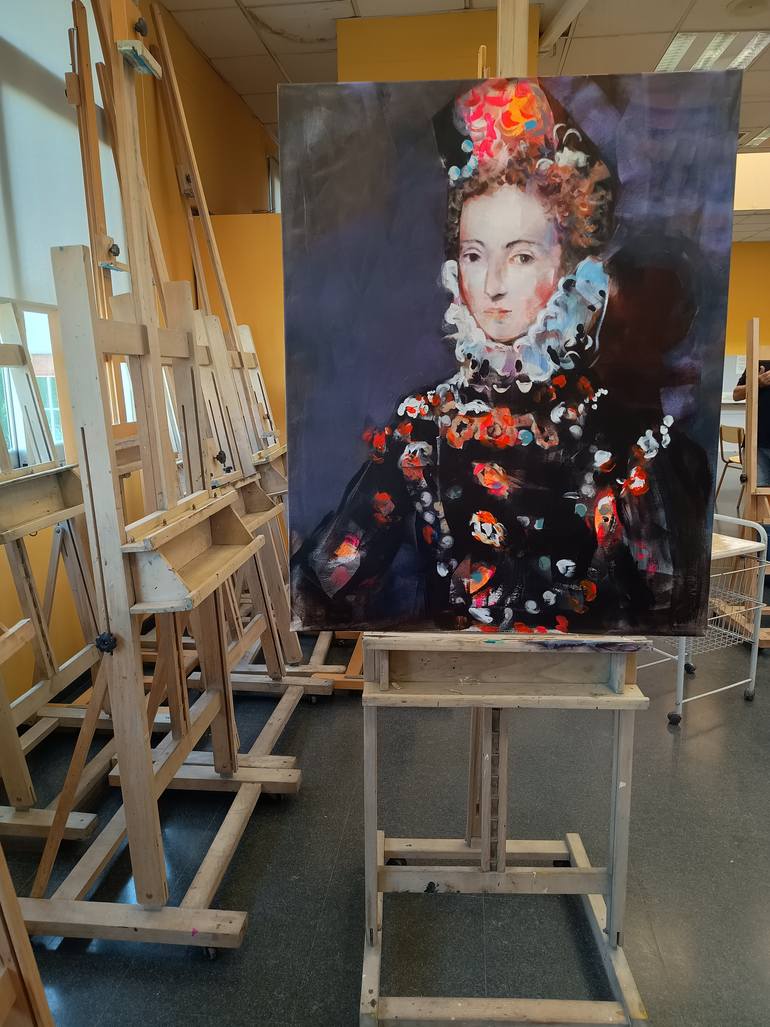 Original Portraiture Women Painting by Marina Del Pozo