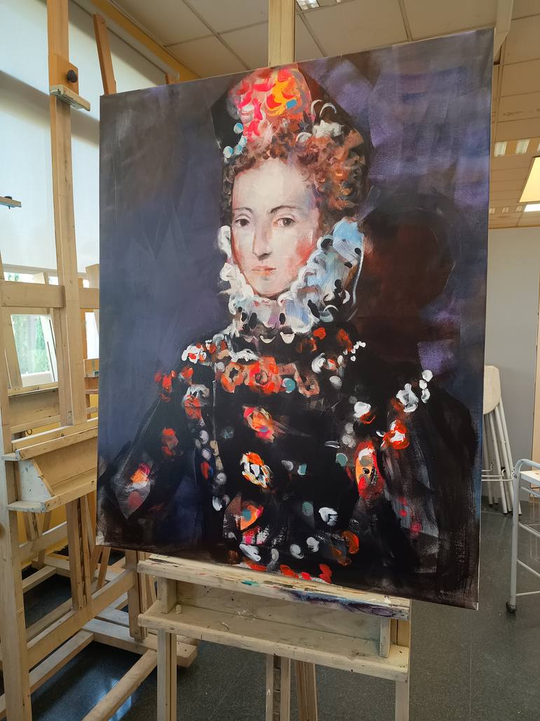 Original Portraiture Women Painting by Marina Del Pozo